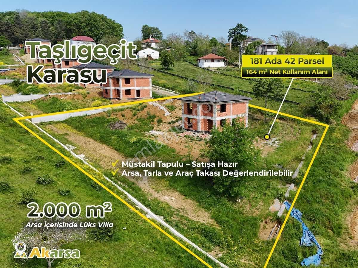 Karasu Taşlıgeçit 2.000 M2 Arsa İçersin'de Deniz Manzaralı Villa - Görsel 20