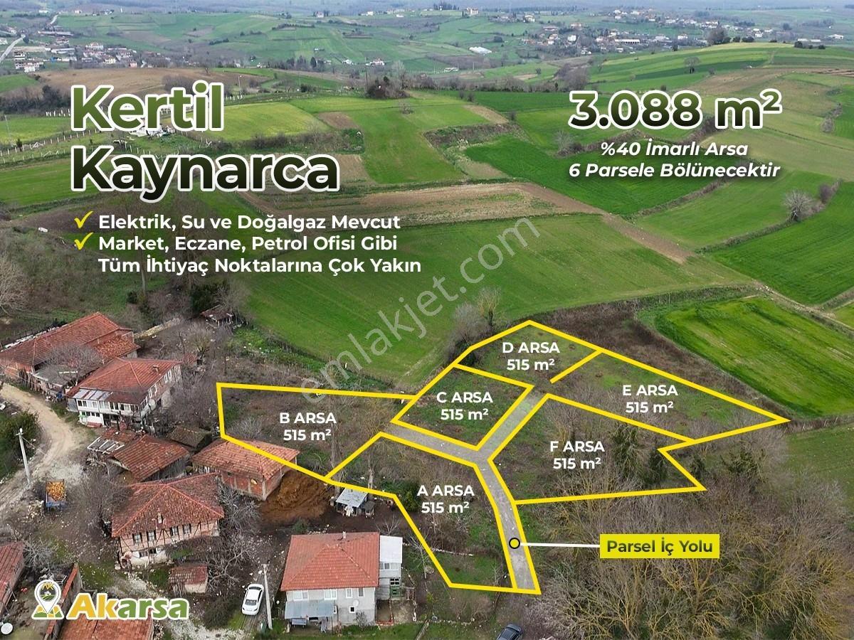 Kertil'de 515 M2 %40 İmarlı Manzaralı Arsalar - Doğalgaz Mevcut