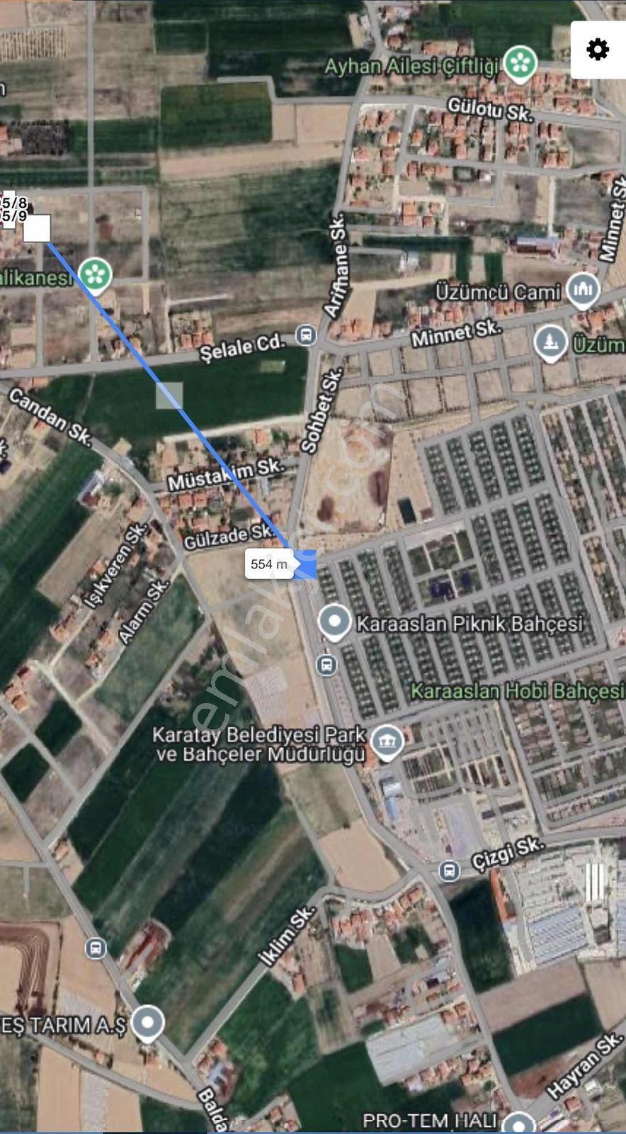 Karatay Karaaslan Mah.şelale Cad.yakın 2kat İmarlı 540+540m2arsa - Görsel 5