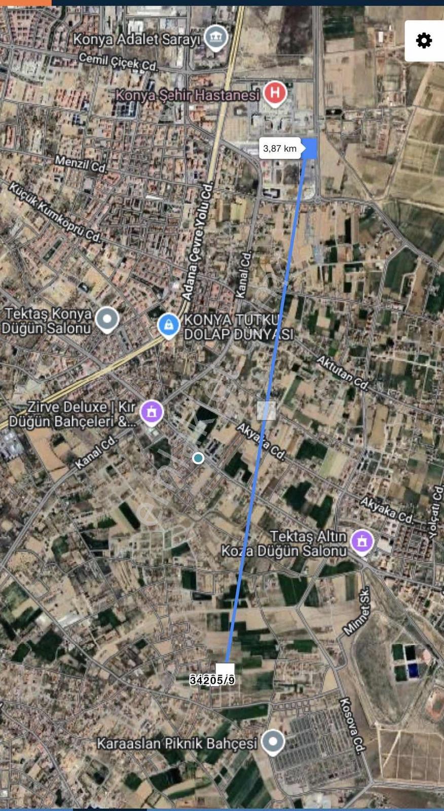 Karatay Karaaslan Mah.şelale Cad.yakın 2kat İmarlı 540+540m2arsa - Görsel 3
