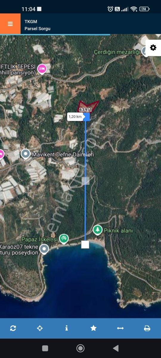 Adrasan Mavikentte Deniz Manzaralı Arsa