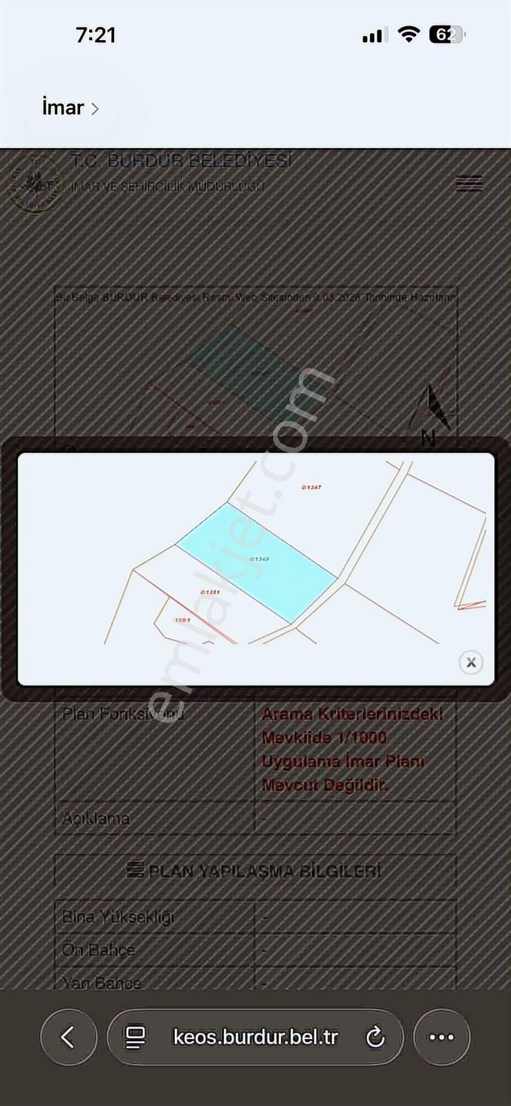 Burdur Karakentte Göl Manzaralı 2.856 M² Yatırımlık Tarla - Görsel 4