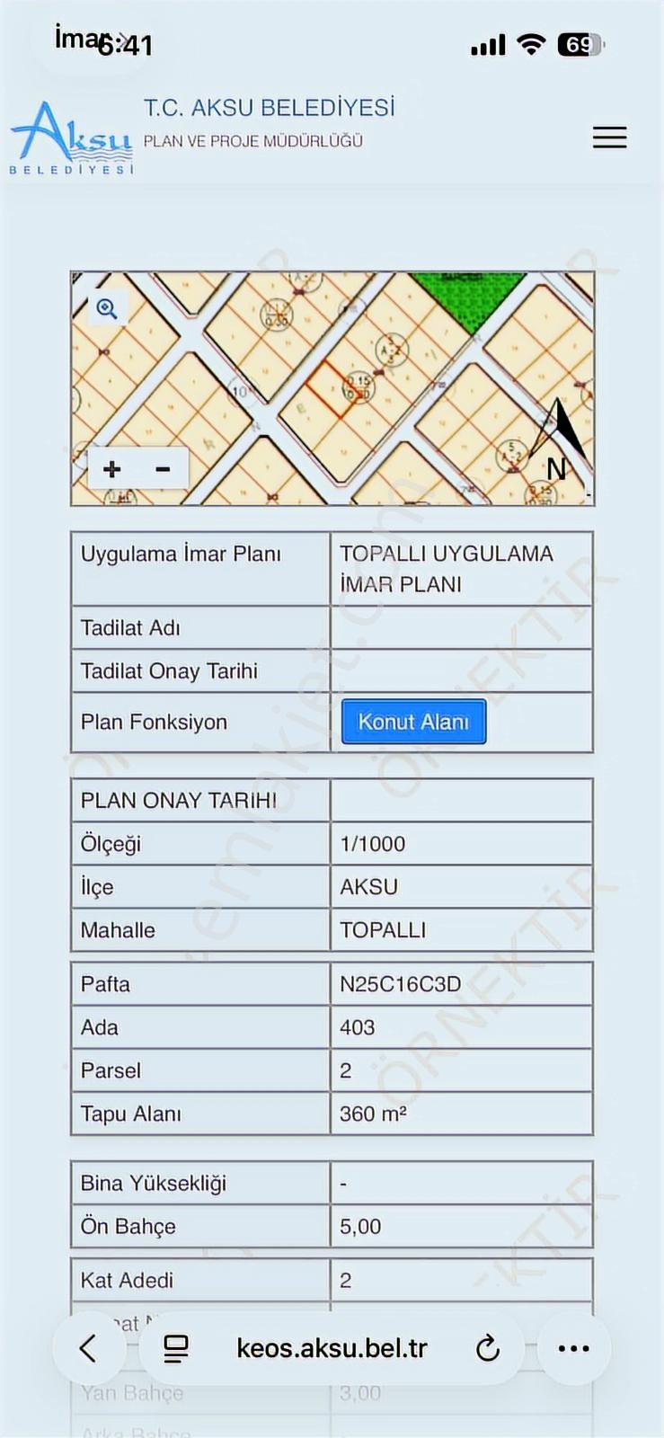 Aksu Topallıda Yan Yana 3 Parsel Yatırımlık Arsa - Görsel 4