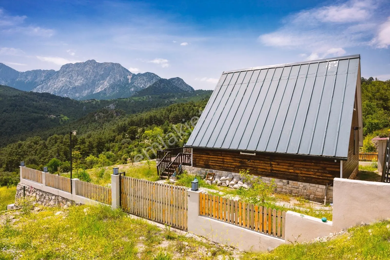 Kemer Yaylası'nda Deniz Manzaralı, Emsalsiz Taş Villa - Görsel 4