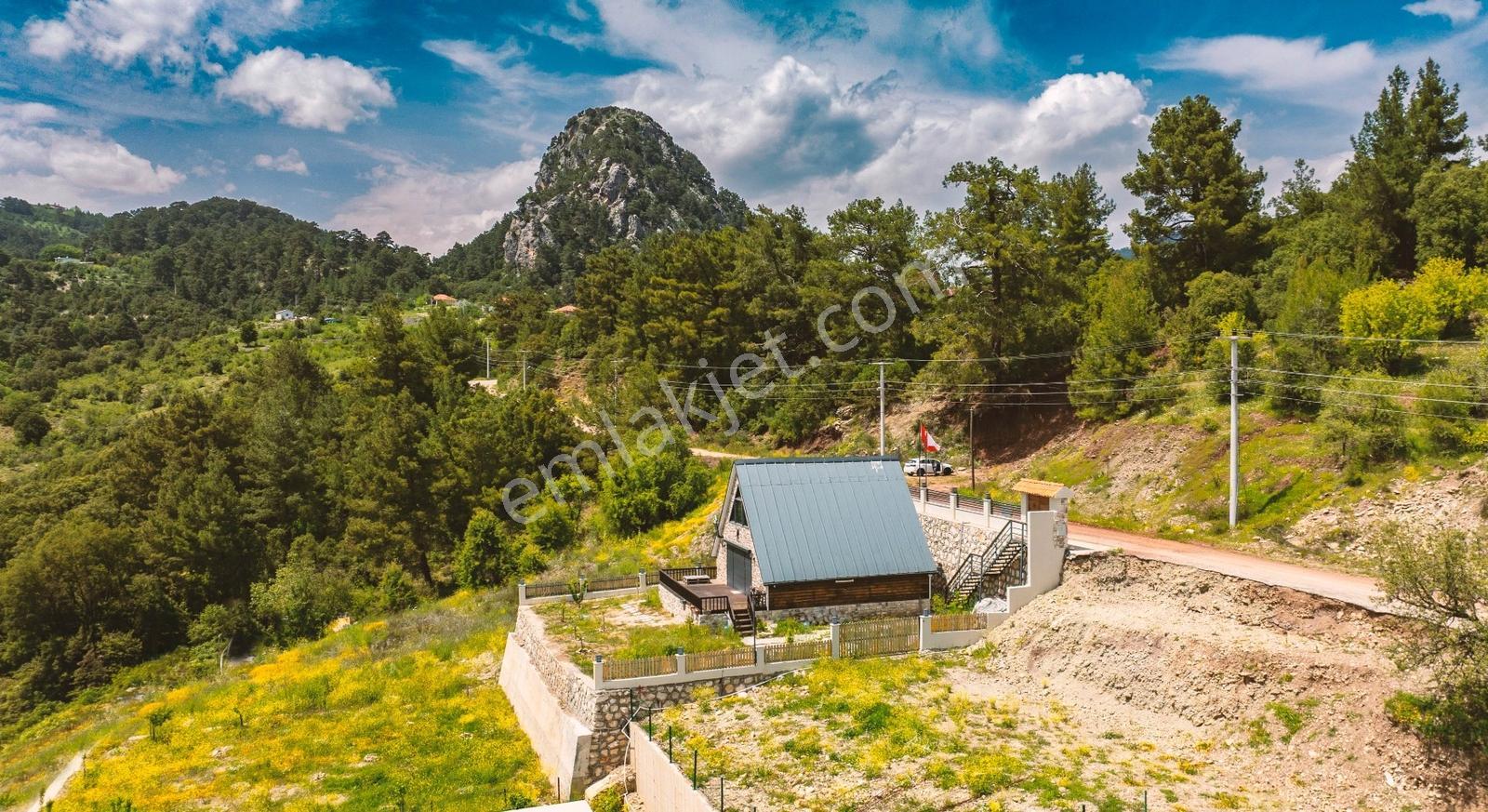 Kemer Yaylası'nda Deniz Manzaralı, Emsalsiz Taş Villa - Görsel 5
