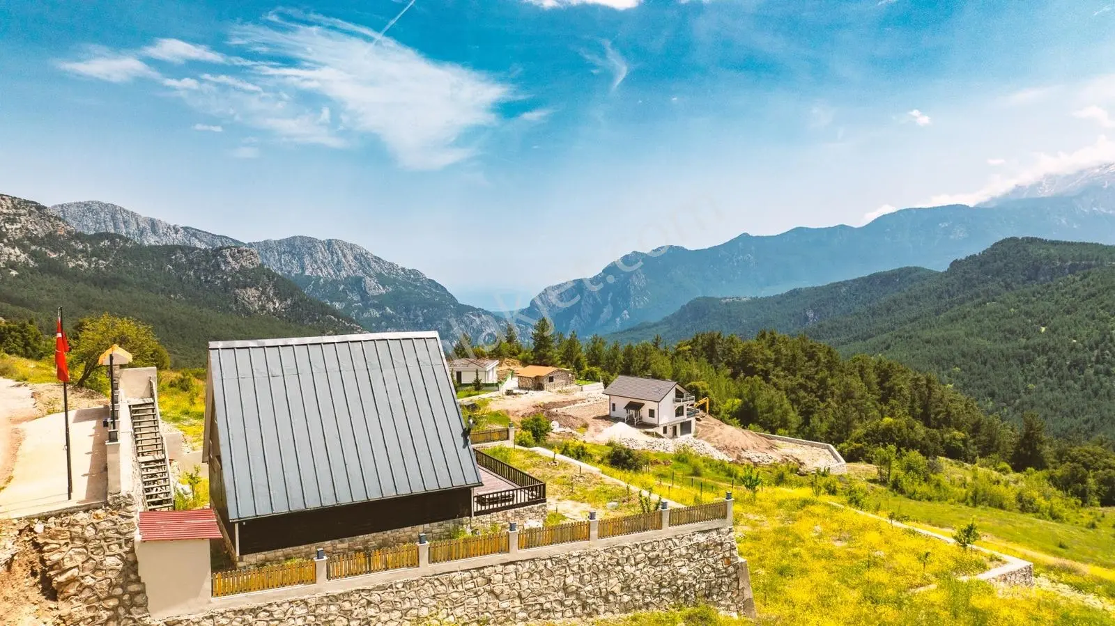 Kemer Yaylası'nda Deniz Manzaralı, Emsalsiz Taş Villa - Görsel 8