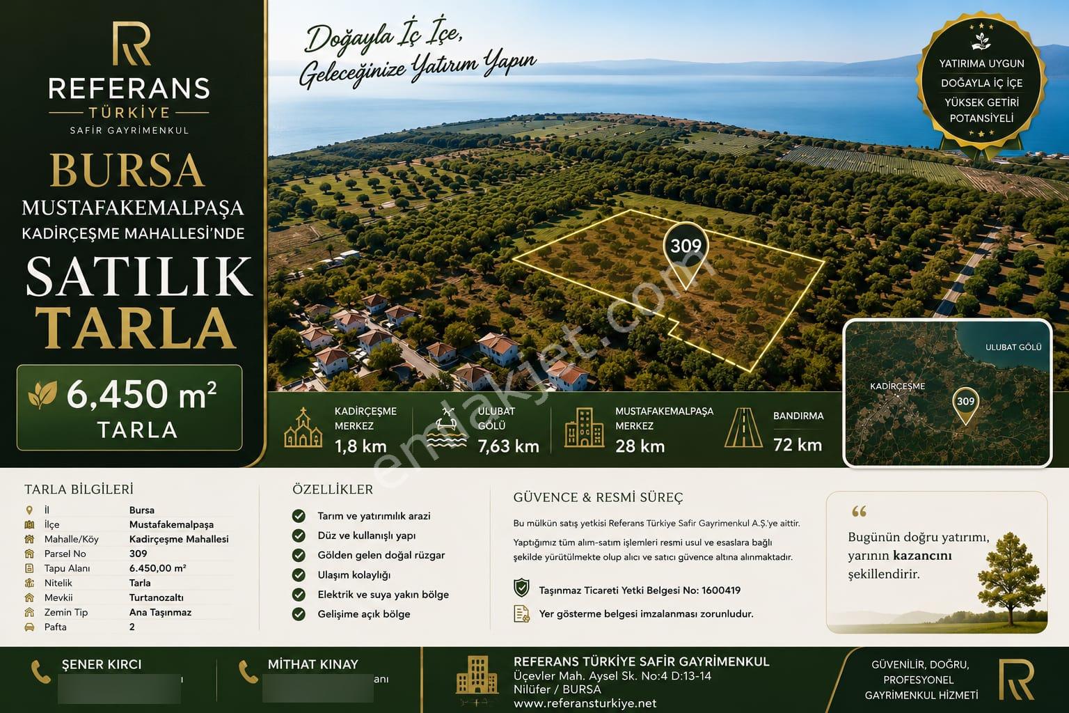 Rt Safir'den Bursa Mustafakemalpaşa Kadirçeşme Mahallesi'nde Satılık 6.450 M² Tarla - Görsel 8