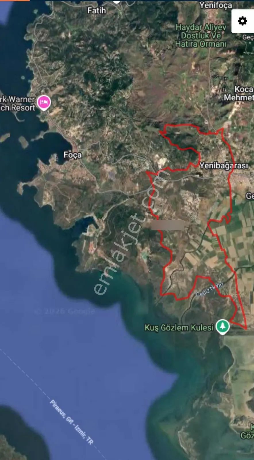 Foça Yenibağarasında Tabiatın İçinde Kısmi Deniz Manzaralı Tarla - Görsel 9