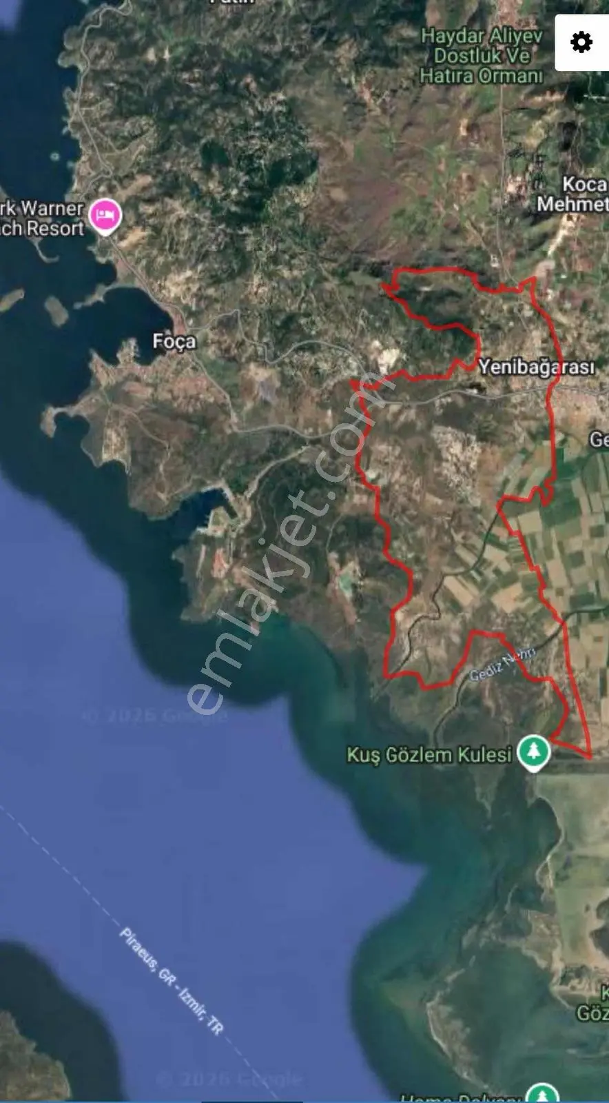 Foça Yenibağarasında Tabiatın İçinde Kısmi Deniz Manzaralı Tarla - Görsel 8