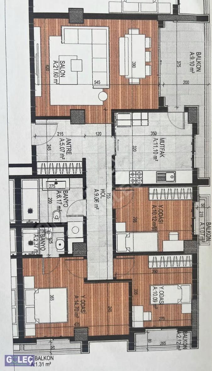 Göryapı Sedirpark Koru Evlerinde Köşe 3+1 Kiralık Daire - Görsel 24