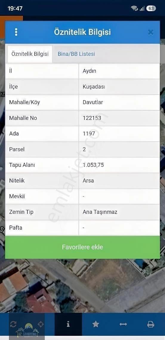Kuşadası Davutlar Da Gelişen Bölgede Konut İmarlı Arsa - Görsel 3