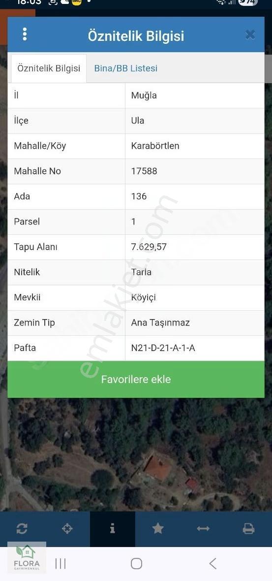 Karabörtlen'de Acil Satılık 7629 M2 Köyiçi Tarla