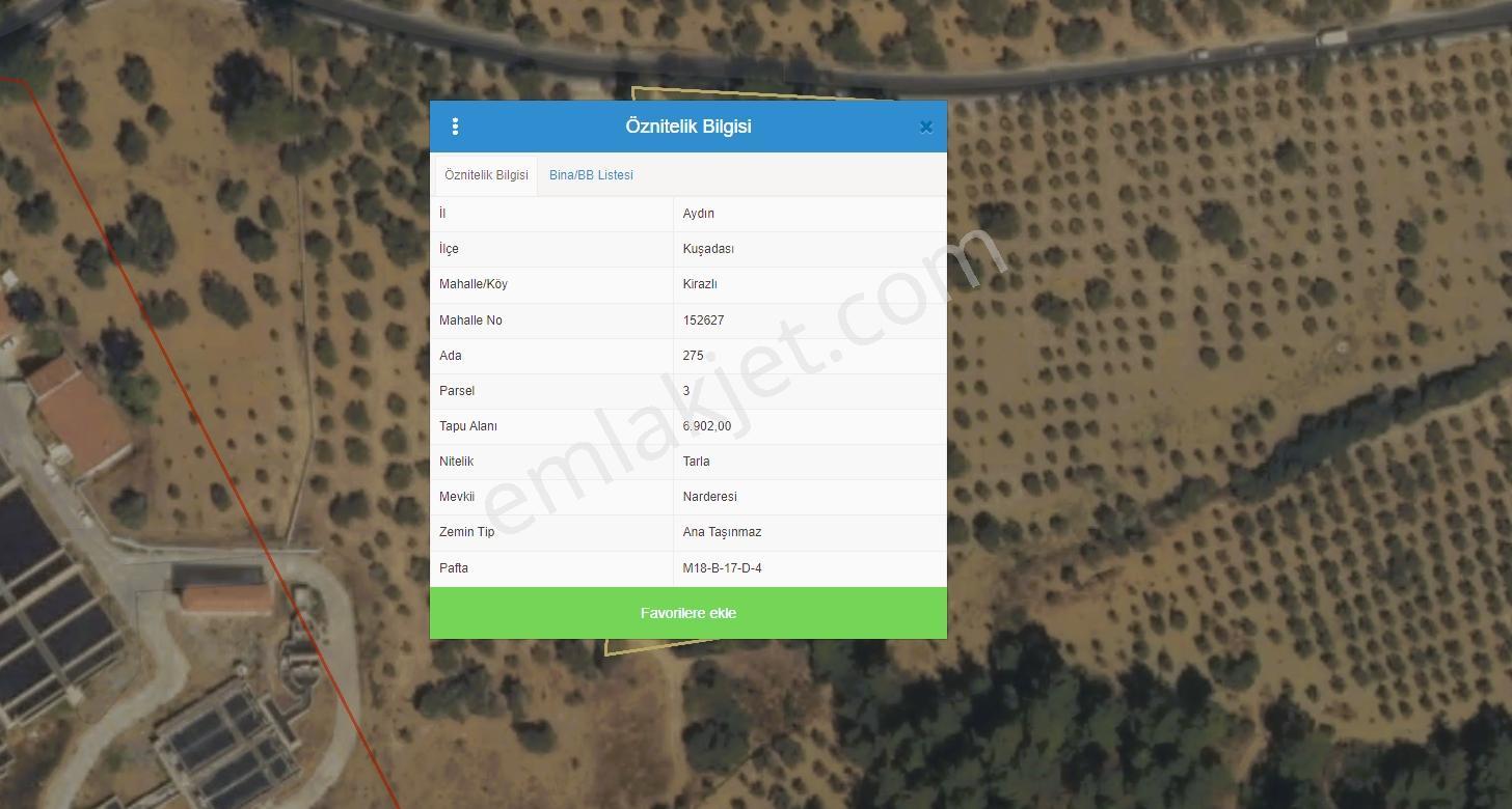 Kuşadası Kirazlıda Yatırımlık Satılık Fırsat Tarla - Görsel 3