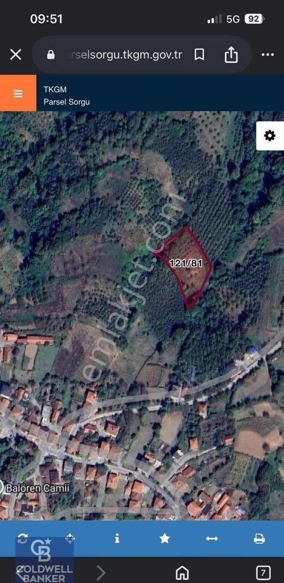 Cb Akademi İzmit Balören Köyünde Acil Satılık Tarla