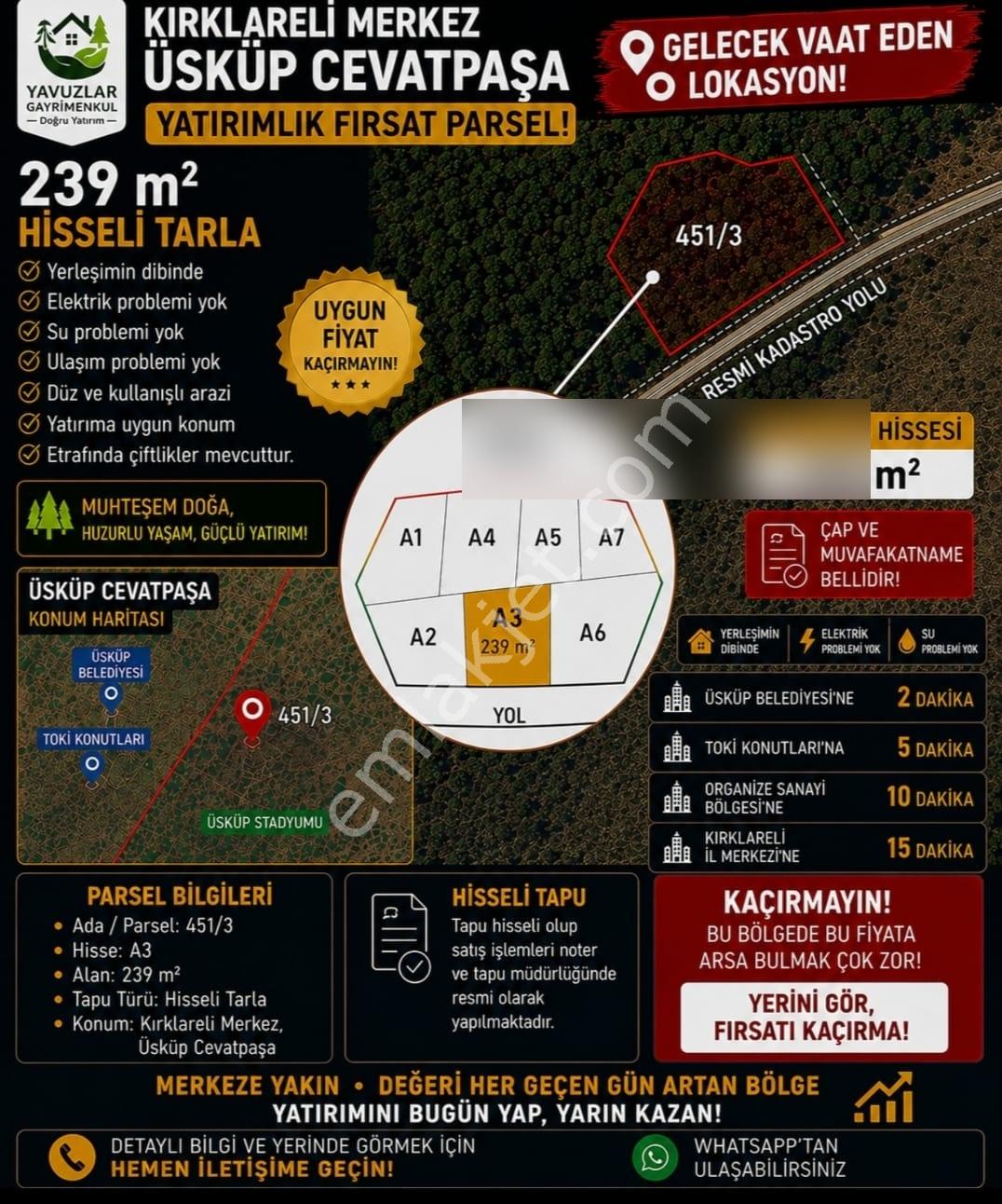 Kırklareli Merkez Üsküp Cevatpaşa'da Yatırımlık 239 M² Fırsat - Görsel 3