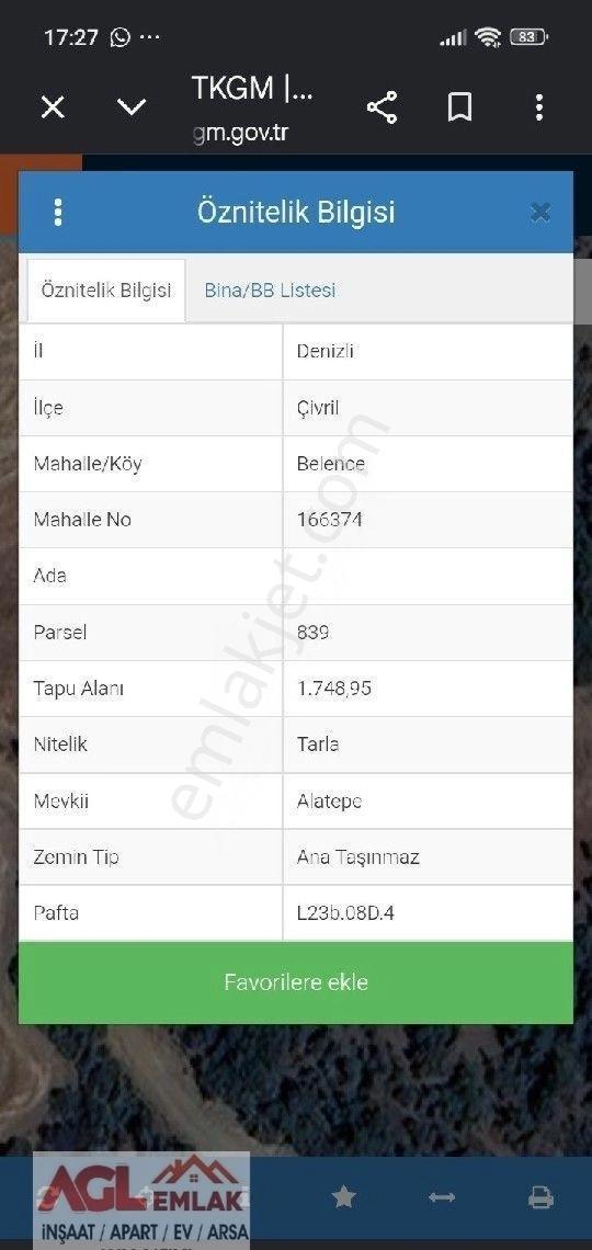 Çivril Belence Mah.yatırımlık Tarla - Görsel 3