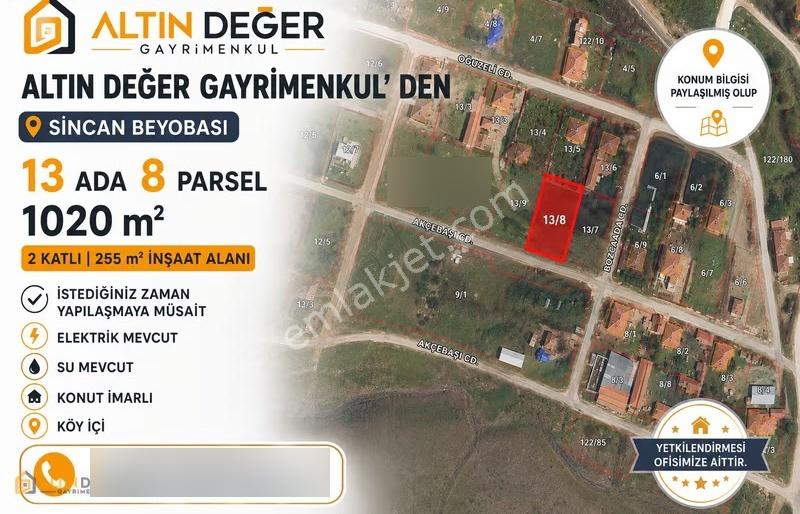 Beyobası'nda Satılık Konut İmarlı 1.021 M2 Arsa