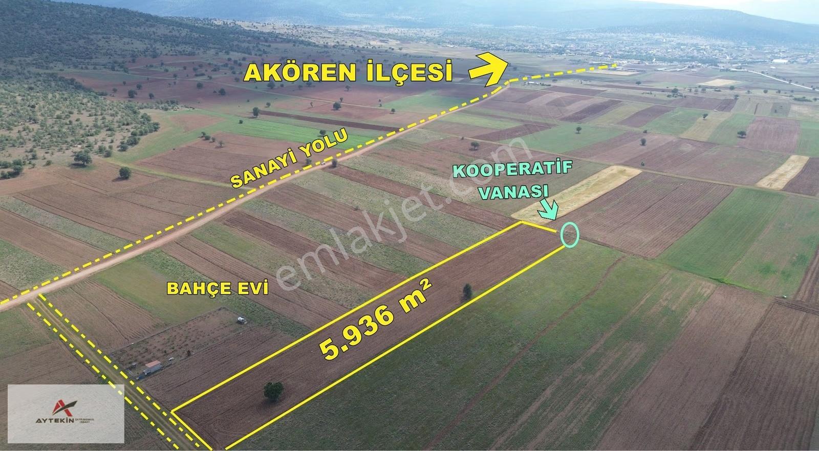 Akören Hacılar Mahallesinde 5.936 M² Müstakil Tapulu Tarla - Görsel 5
