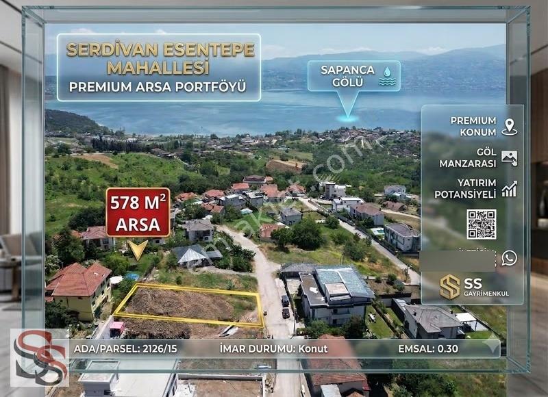 Serdivan Esentepede Göl Manzaralı 578 M² 2 Kat İmarlı Arsa