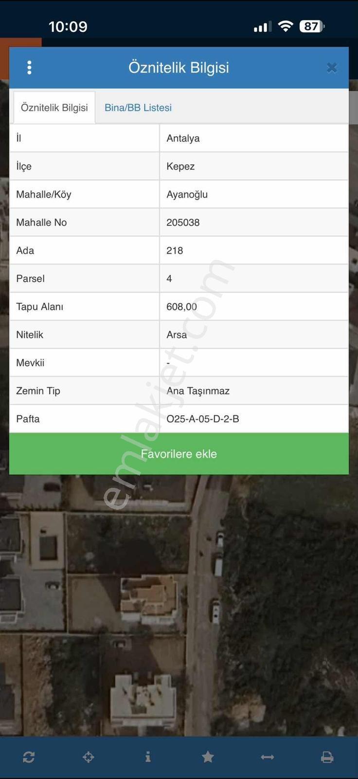 Kepez Ayanoğlunda 608 M² Emsal 0.75 Tek Tapu Satılık Arsa