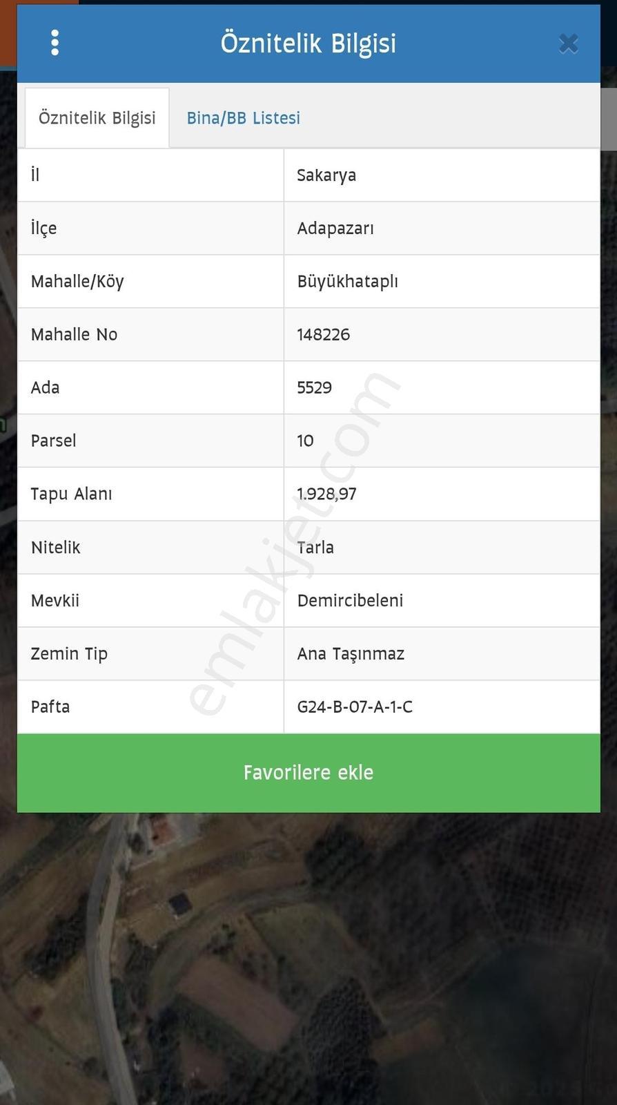 Adapazarı Büyükhataplı Mahallesinde Satılık 1.929 M² Tarla - Görsel 2