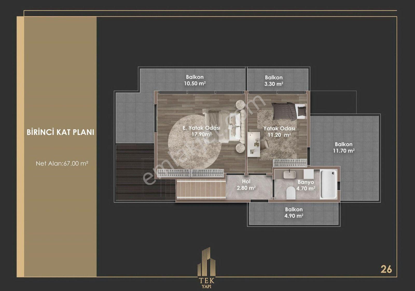 ▃artemin▃denizli Köyü'nde O'live Garden Sitesinde 150m² Lüks 3+1 - Görsel 11