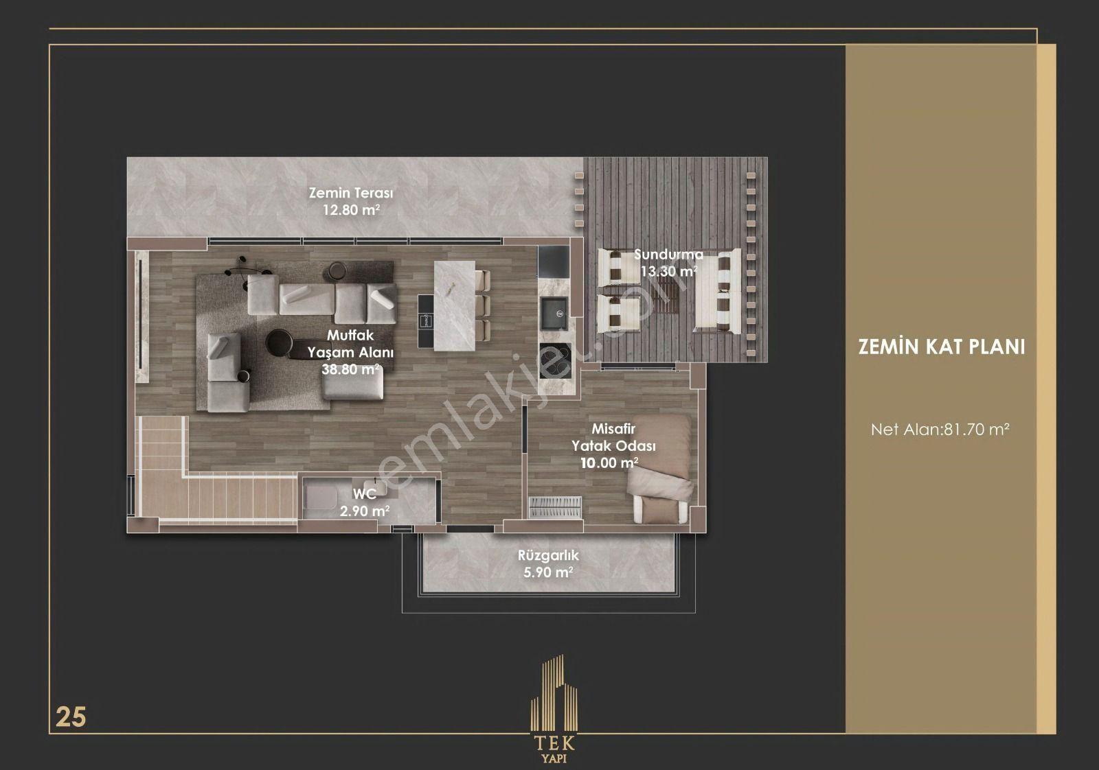 ▃artemin▃denizli Köyü'nde O'live Garden Sitesinde 150m² Lüks 3+1 - Görsel 10