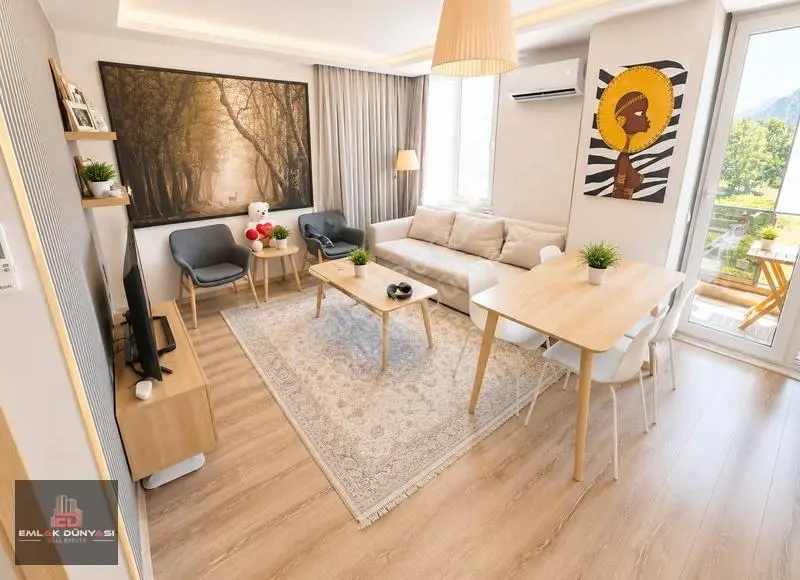 Konyaaltı Liman Mah. Havuzlu Sitede Eşyalı 1+1 Satılık Daire - Görsel 5