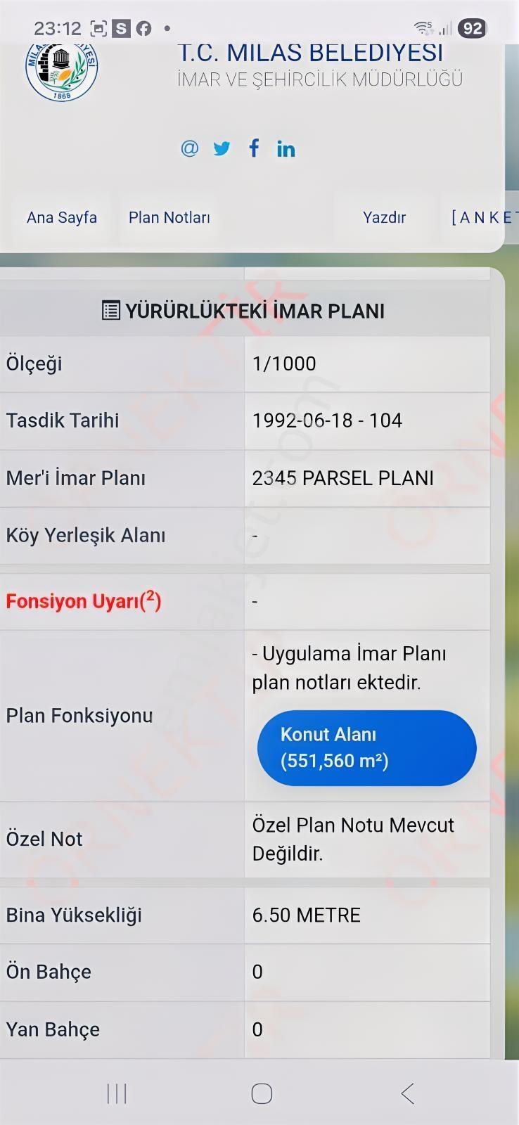 Milas'ta Süper Deniz Manzaralı Arsa - Görsel 9