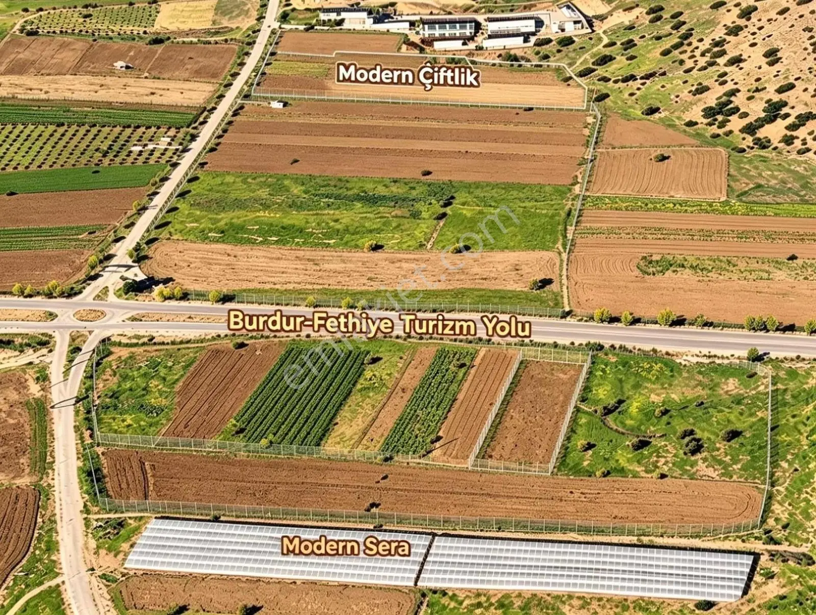 Burdur-fethiye Yoluna Cephe | 4011 M² Damla Sulama+230 Elma - Görsel 8