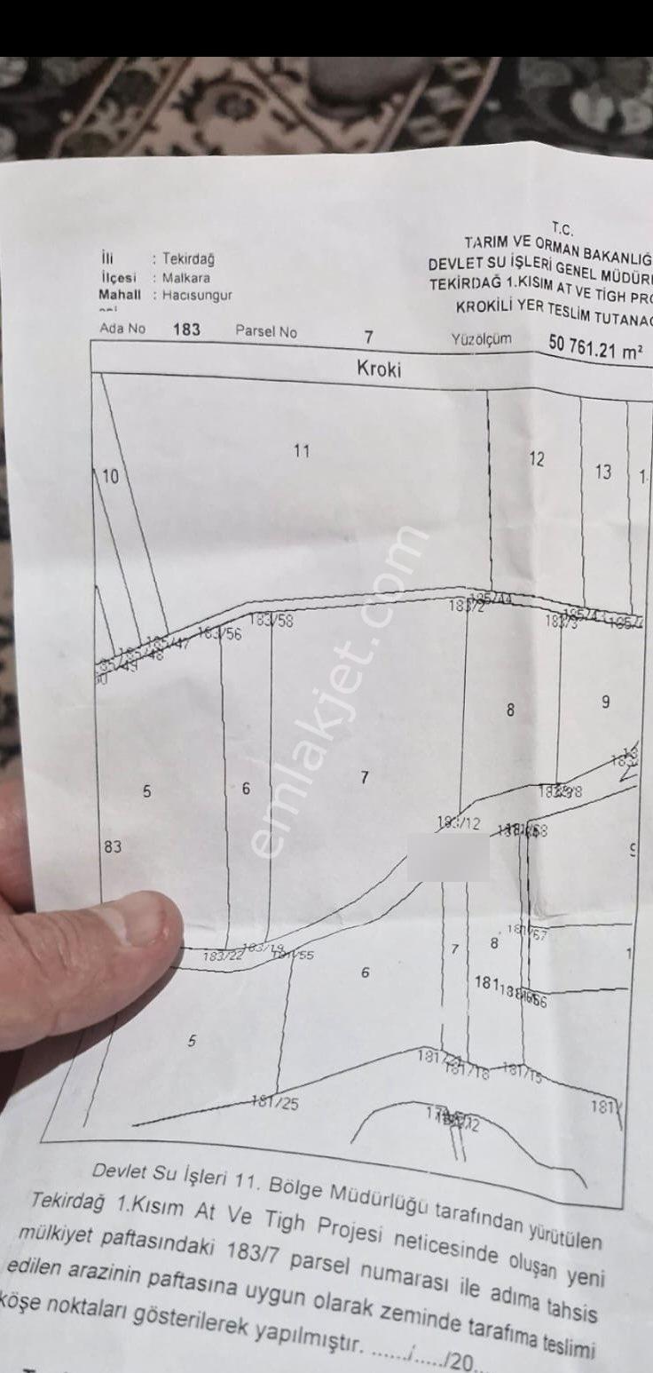 Ak Auto Gayrimenkul'dan Tekirdağ Malkara Hacısungur'da Satılık 13080 M² Yatırımlık Tarla - Görsel 9