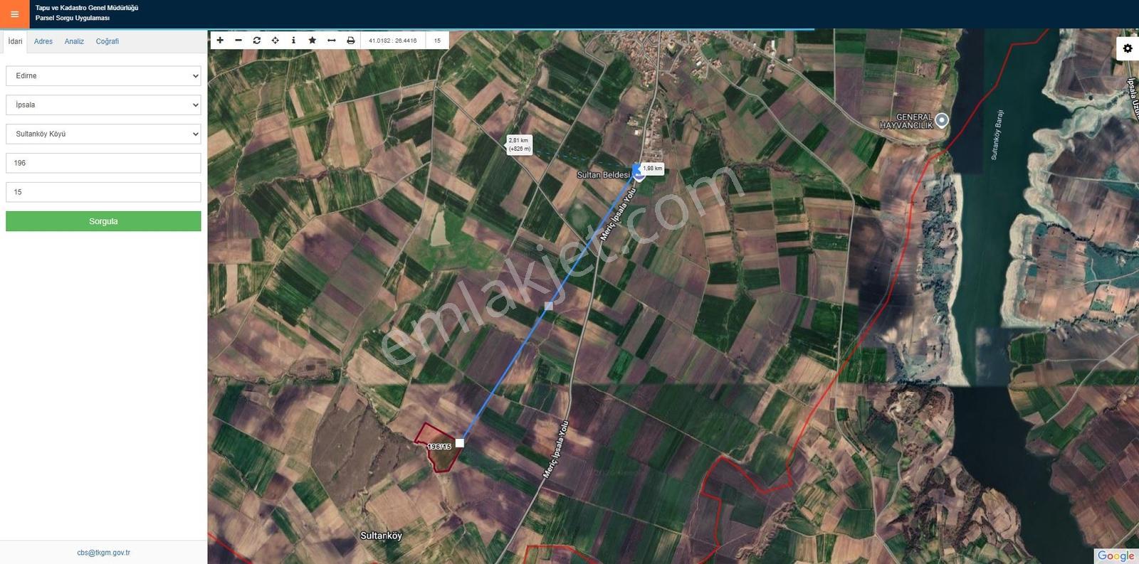 Edirne İpsala Sultanköy'de Satılık 7033m2 Tarla - Görsel 3