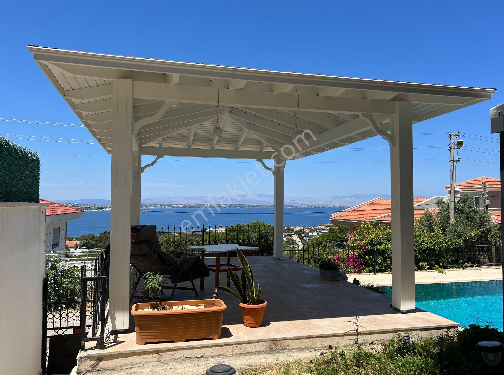 Çeşme Paşalimanı Deniz Manzaralı Havuzlu Müstakil Villa - Görsel 7