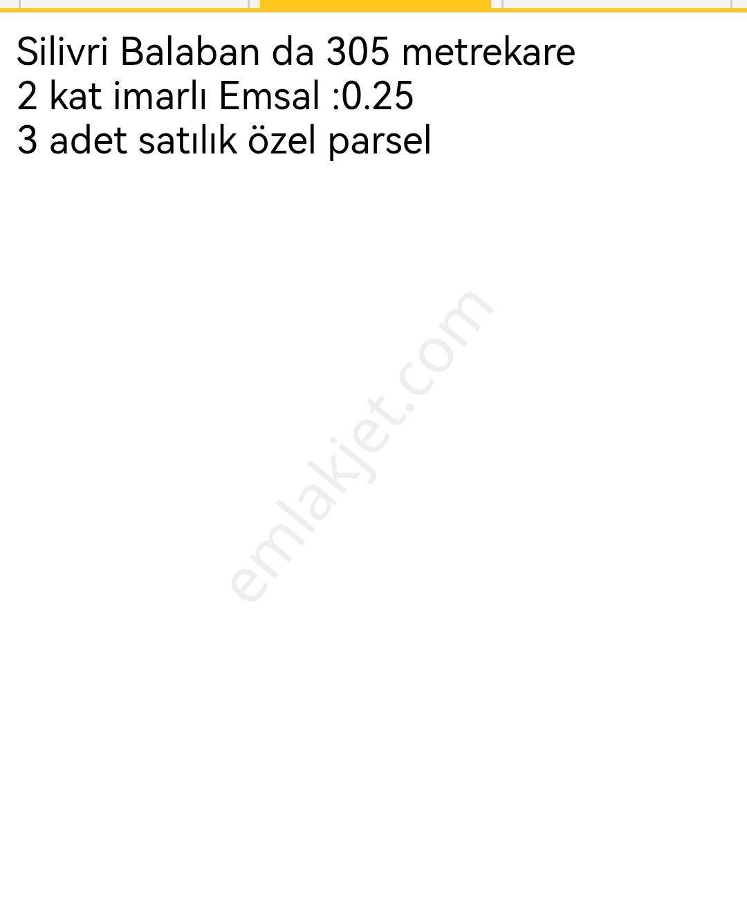 Silivri Balaban Da 3 Parsel Satilil - Görsel 4