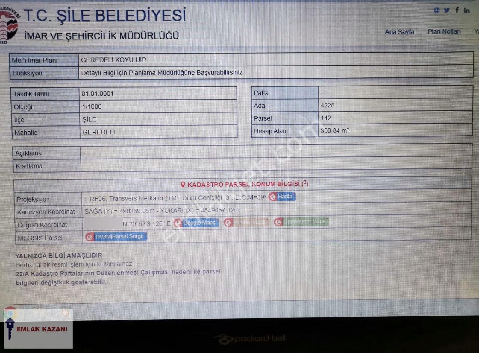 Şile_geredeli_imar_planına_alınan_arsa