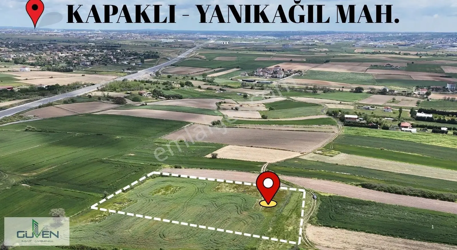 Güven'den 300m² Hobi Bahçe Yapımına Uygun Tel İle Çevrili !!!!!