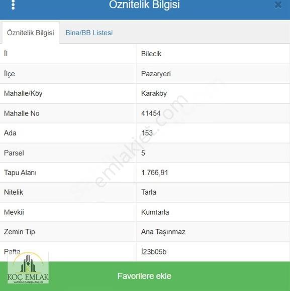 Koç Emlaktan Satılık Mükemmel Konumda Resmi Yollu Tarla !! - Görsel 2