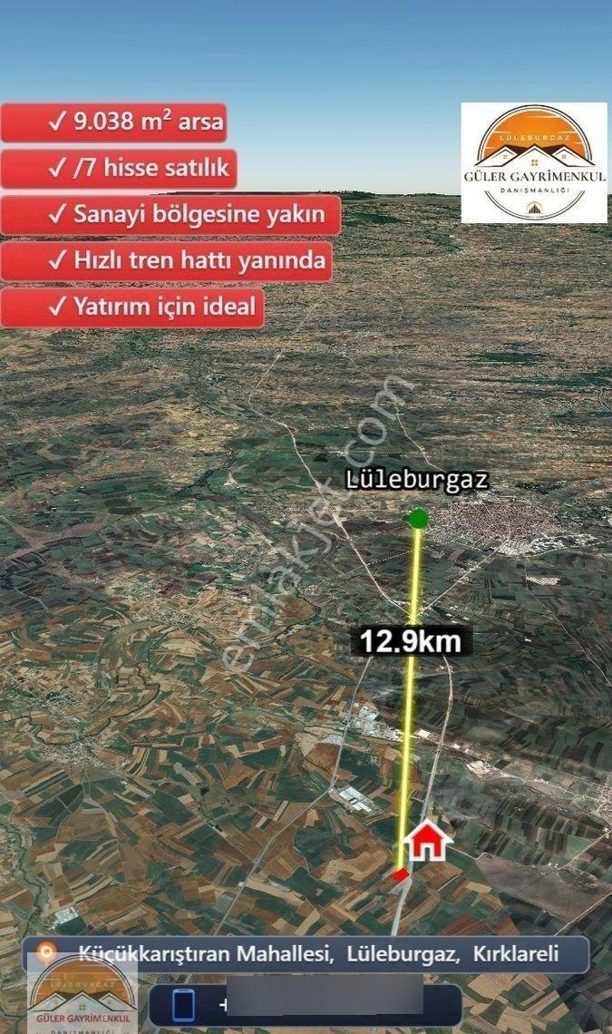 Lüleburgaz Küçükkarıştıran Satılık Tarla Hisse - Görsel 3