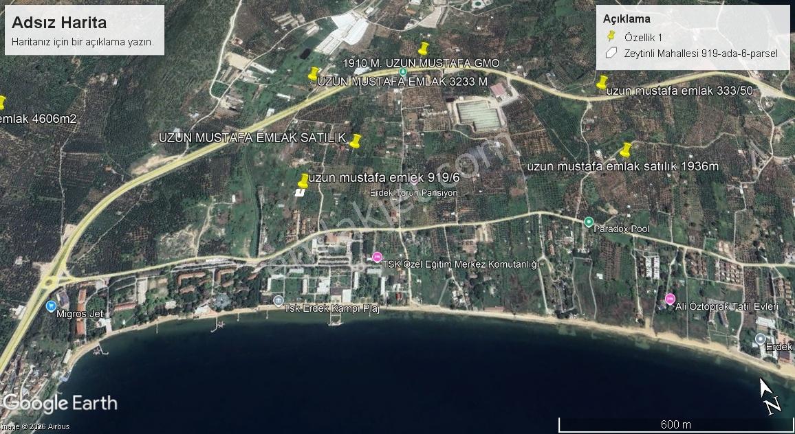 Erdek Kastri Yalı Mahallesin De Satılık İmarlı Arsa - Görsel 8