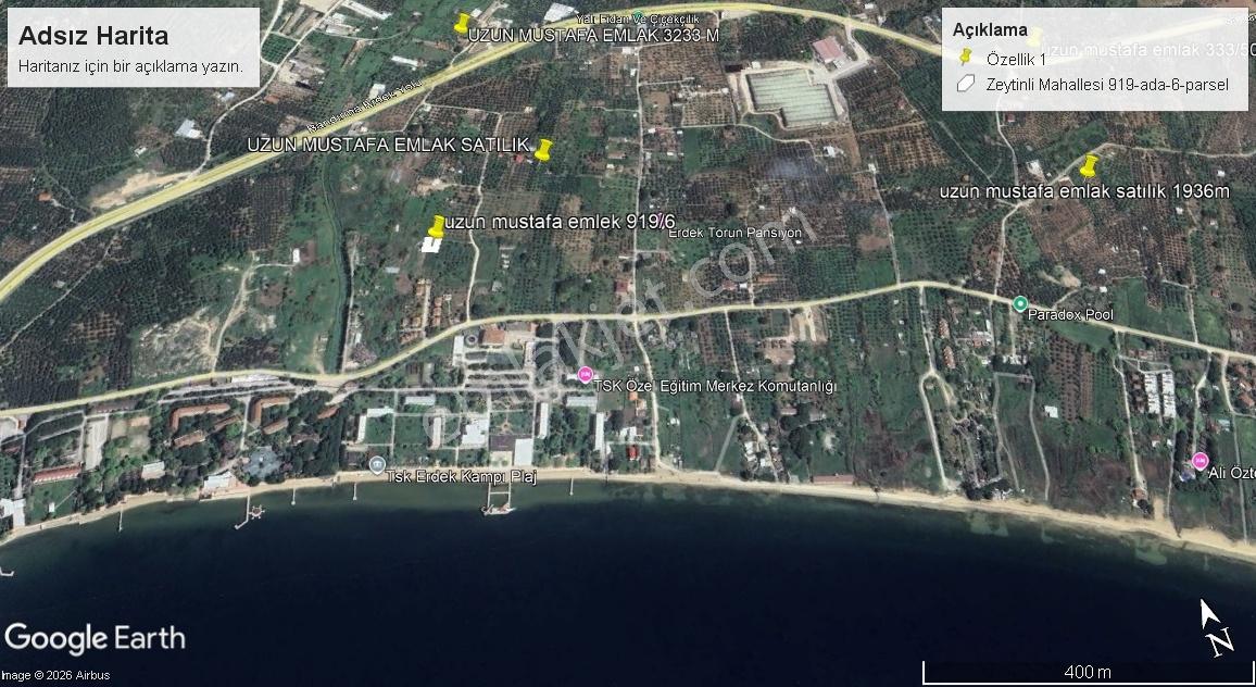 Erdek Kastri Yalı Mahallesin De Satılık İmarlı Arsa - Görsel 9