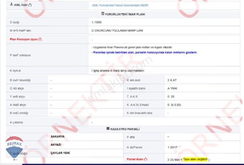 Remax Erdoğan Kozan'dan Dokurcun Sağlık Ocağı Yanı 223 M² Arsa - Görsel 10