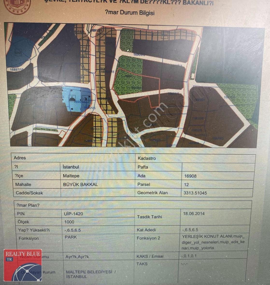 Maltepe Bakkalköy Merkezde Satılık 442 M2 Hisseli Arazi - Görsel 5
