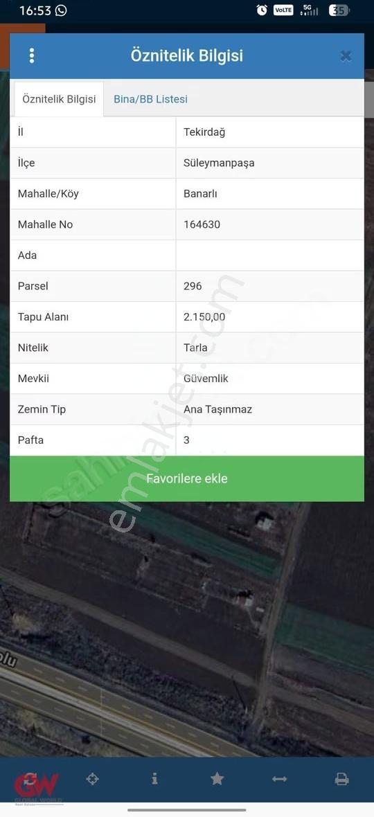 Tekirdağ/banarlı Mahallesin De Satılık Tarla - Görsel 2