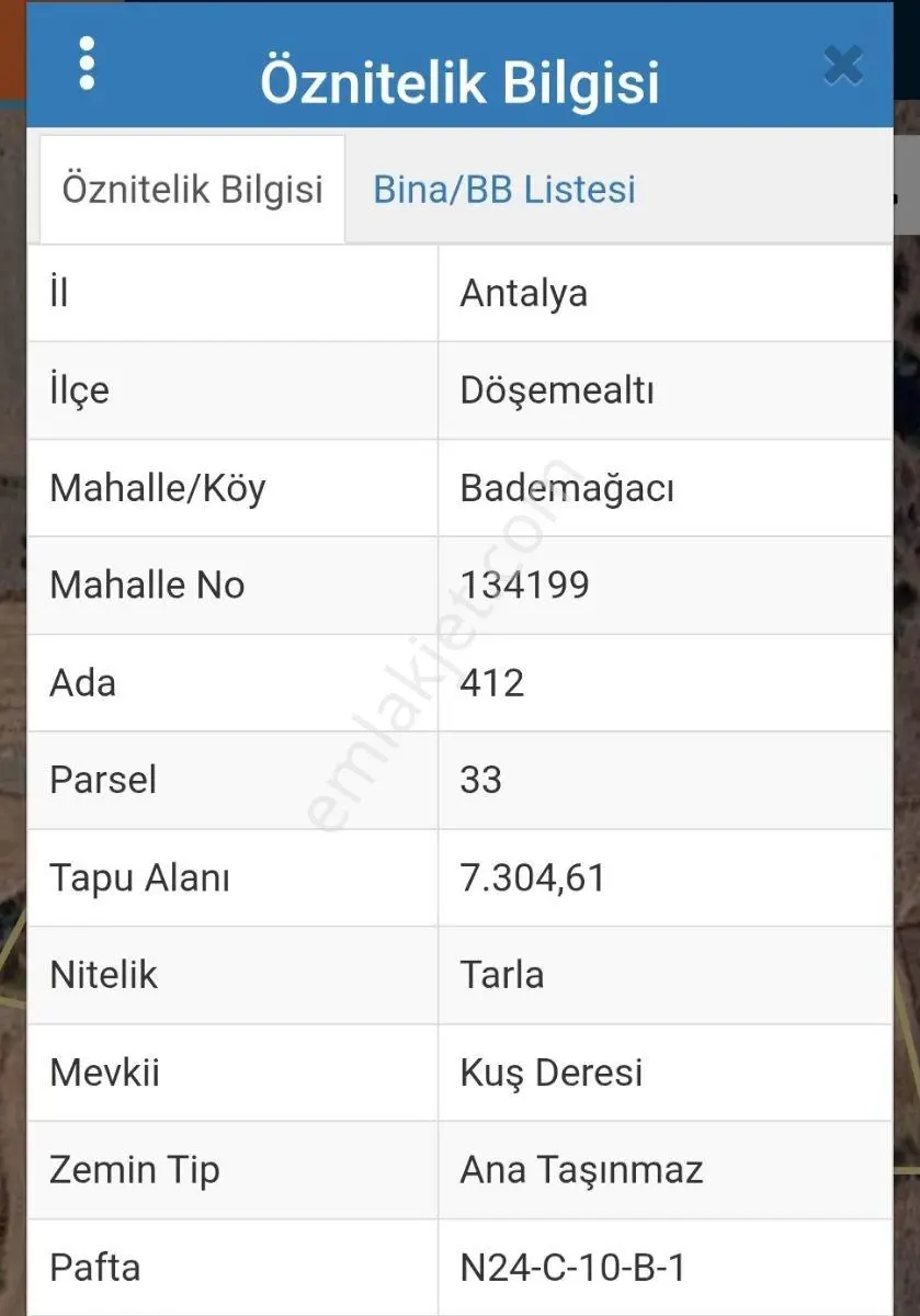 Döşemealtı Bademağacı Yerleşim Yerine Yakın Yatırımlık Tarla - Görsel 2