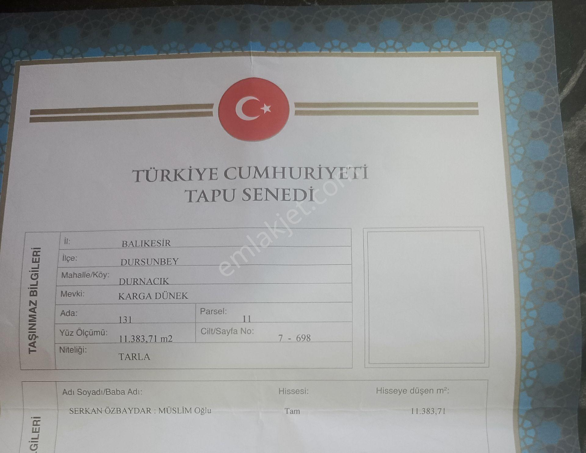 Balıkesir 11 Dönüm. 383 Mk Tektapu Resmi Yollu - Görsel 17