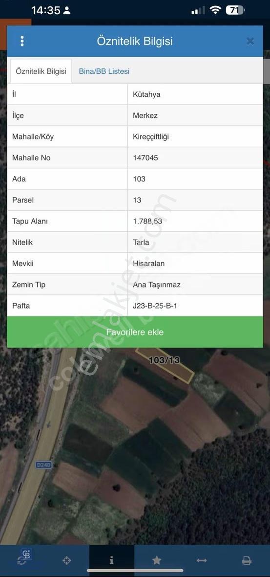 Ana Yola 1 Parsel Mesafede Kadastral Yola Cephe - Görsel 2
