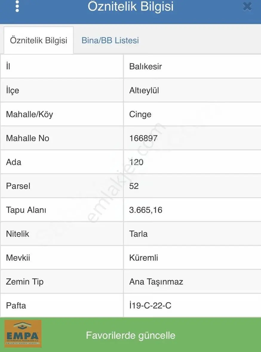Empa Gayrimenkul'den Altıeylül Cinge'de Satılık 3 Dönüm Tarla - Görsel 2