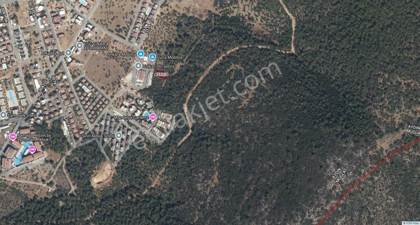 Didim Akbükte Panoramik Deniz Manzaralı Satılık Arsa - Görsel 2
