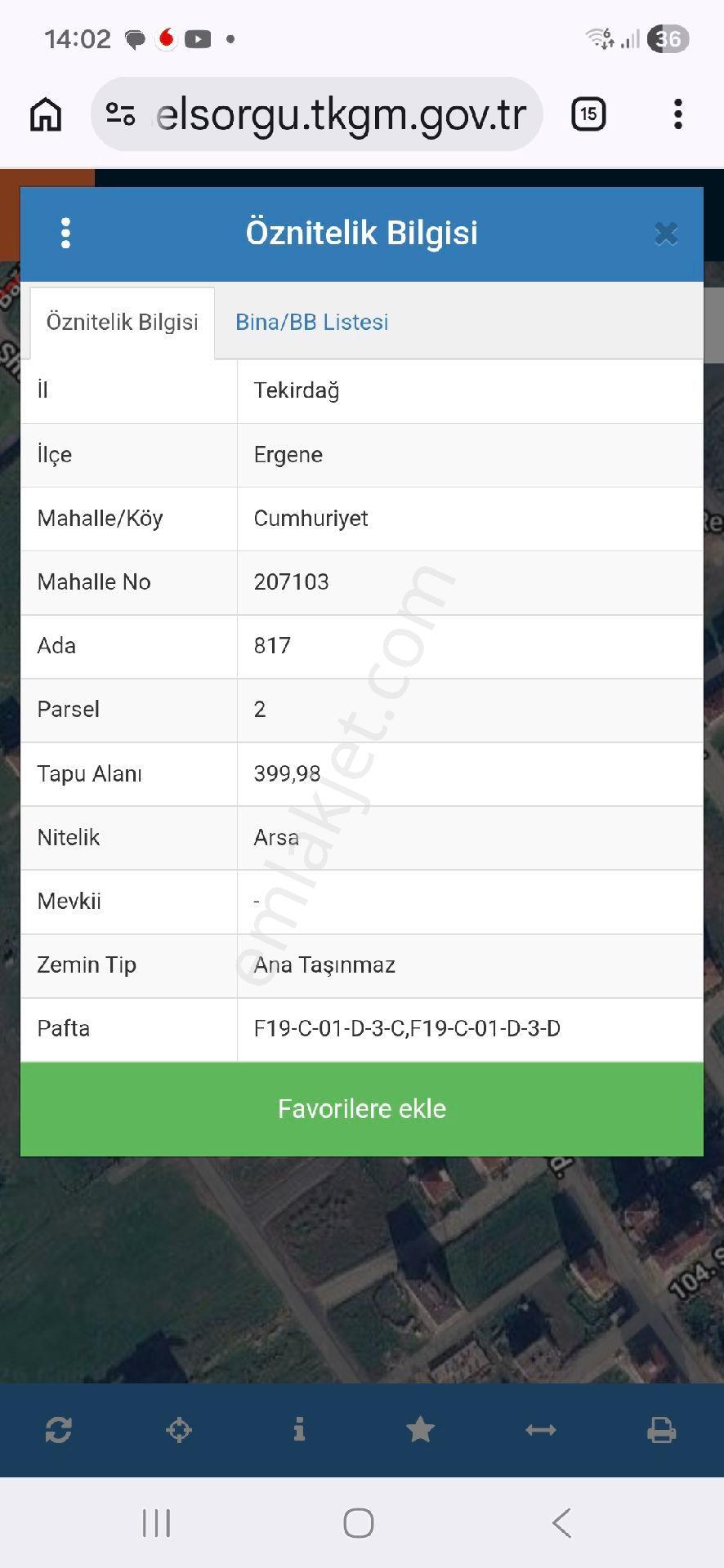 Kayalardan Cumhuriyet Mah.de Satılık 400 M2 Arsa - Görsel 2