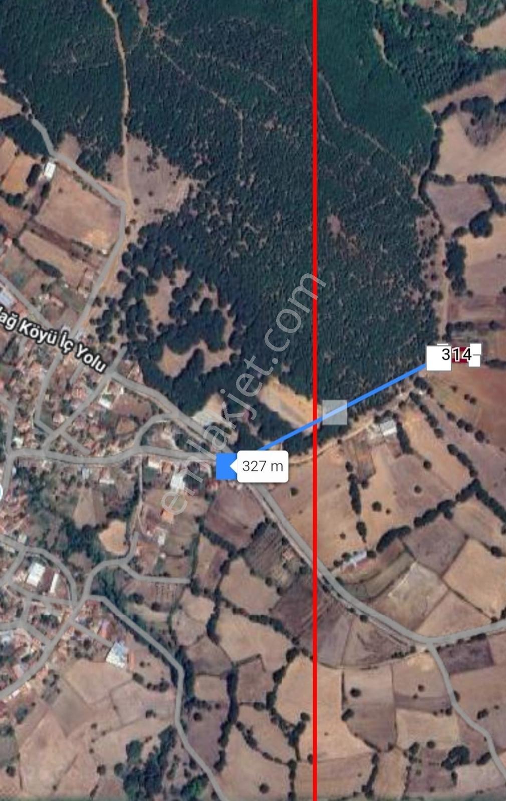Kerim'den Satılık Çan Karadağ'da Yolu Suyu Olan Tarla - Görsel 2